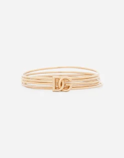 Rigid multi-hoop bangle with DG logo