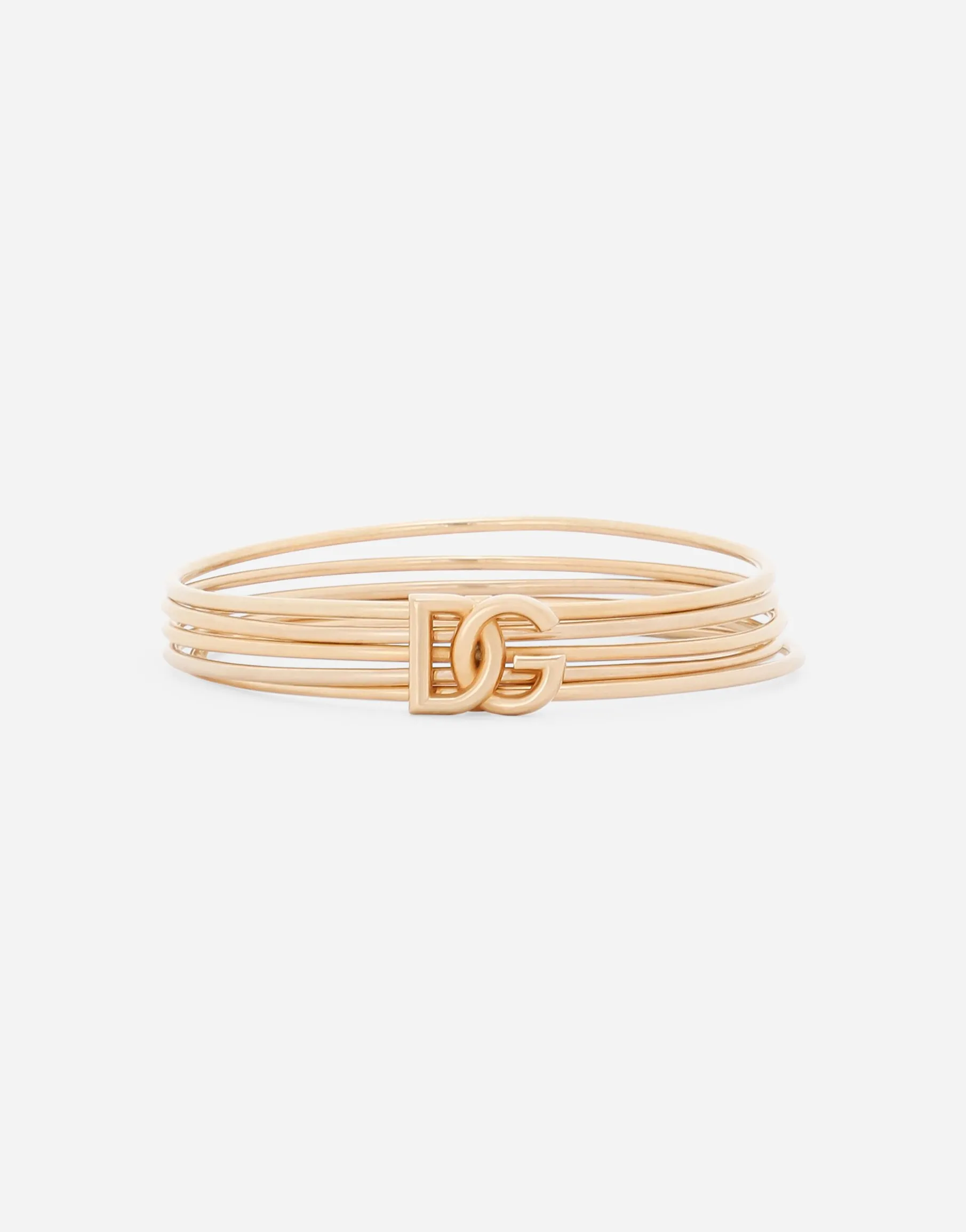 Rigid multi-hoop bangle with DG logo