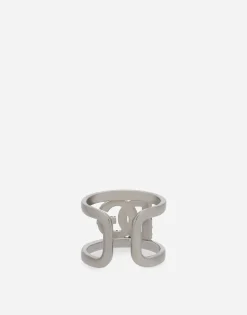 Ring with rhinestone-detailed DG logo