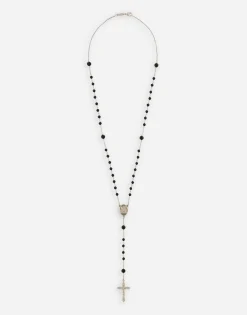 Rosary necklace with natural gemstones