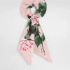 Rose-print poplin scrunchie