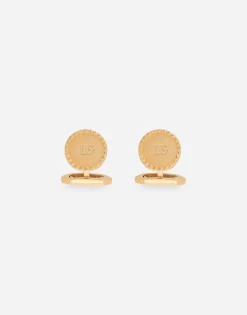 Round cufflinks with DG logo