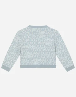 Round-neck jacquard cardigan