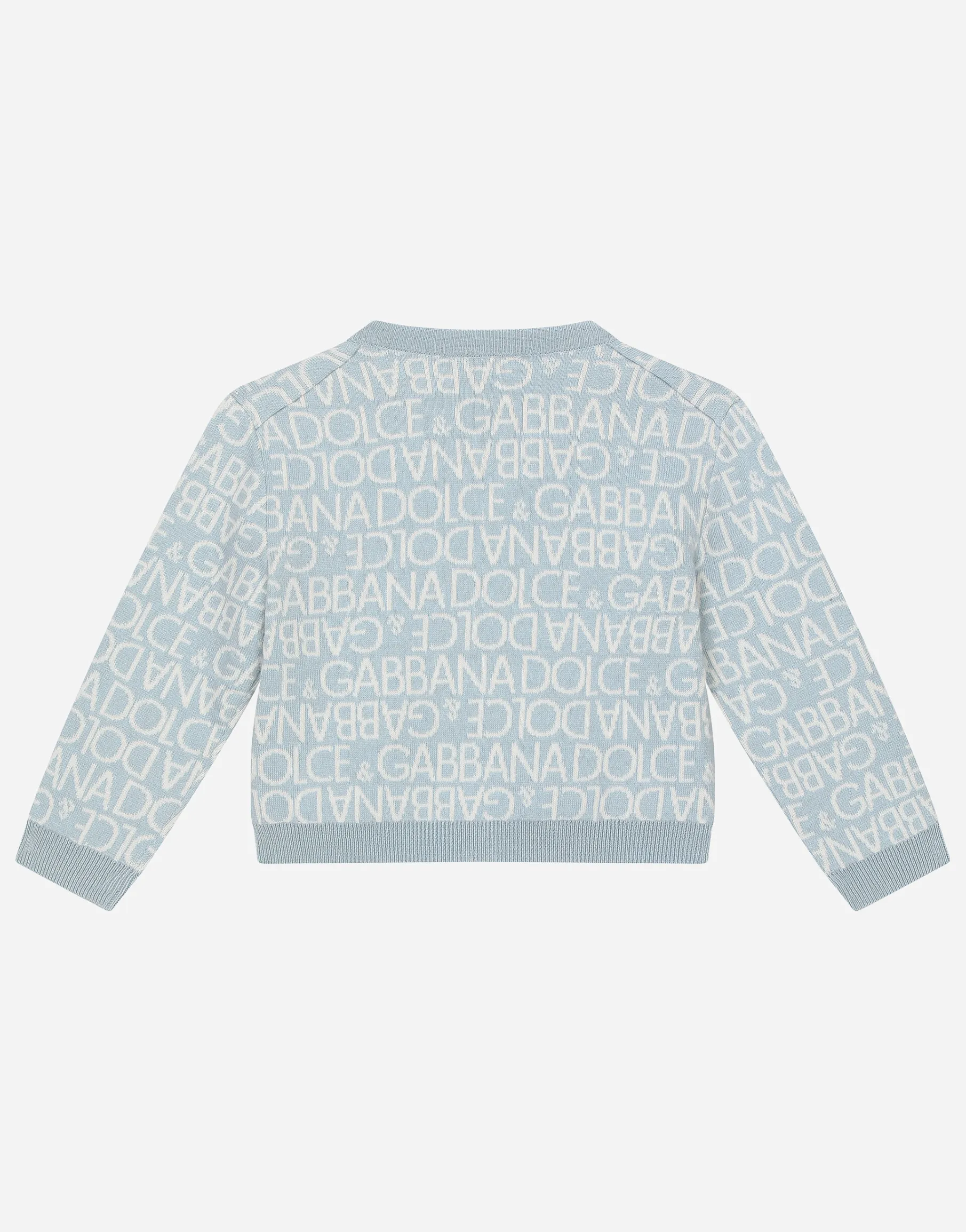 Round-neck jacquard cardigan