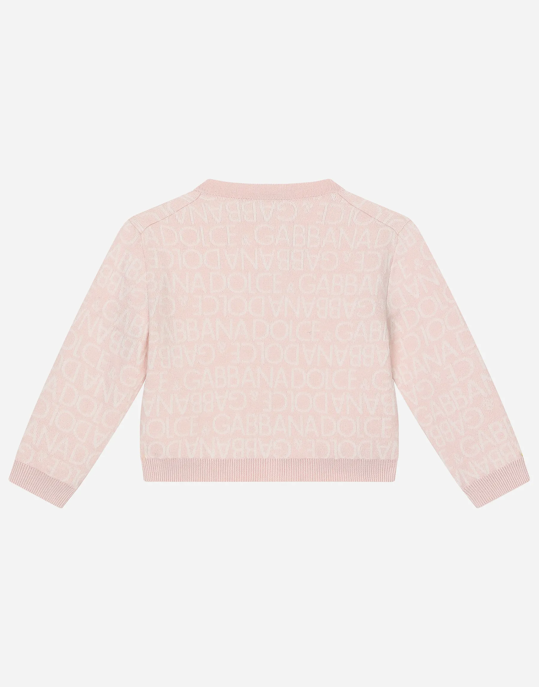 Round-neck jacquard cardigan