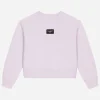 Round-neck jersey with logo tag