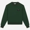 Round-neck jersey with logo tag