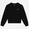 Round-neck jersey with logo tag