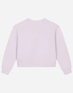 Round-neck jersey with logo tag
