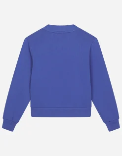 Round-neck jersey with logo tag
