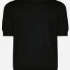 Round-neck silk sweater with Dolce&Gabbana logo