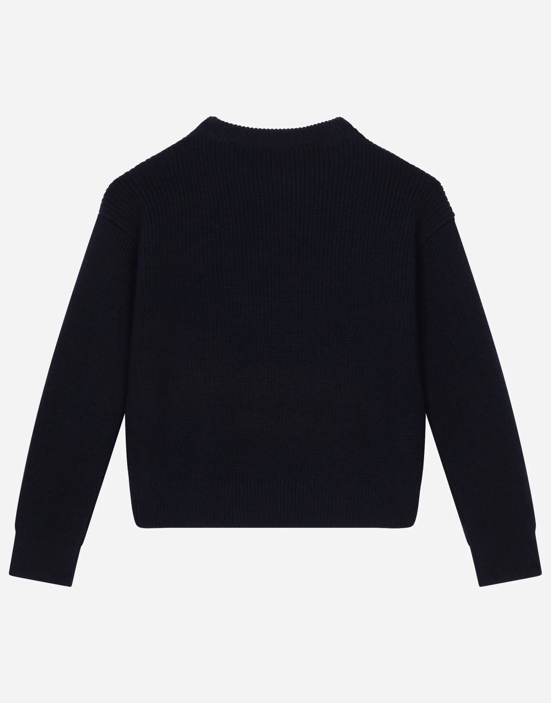 Round-neck sweater with DG logo inlay