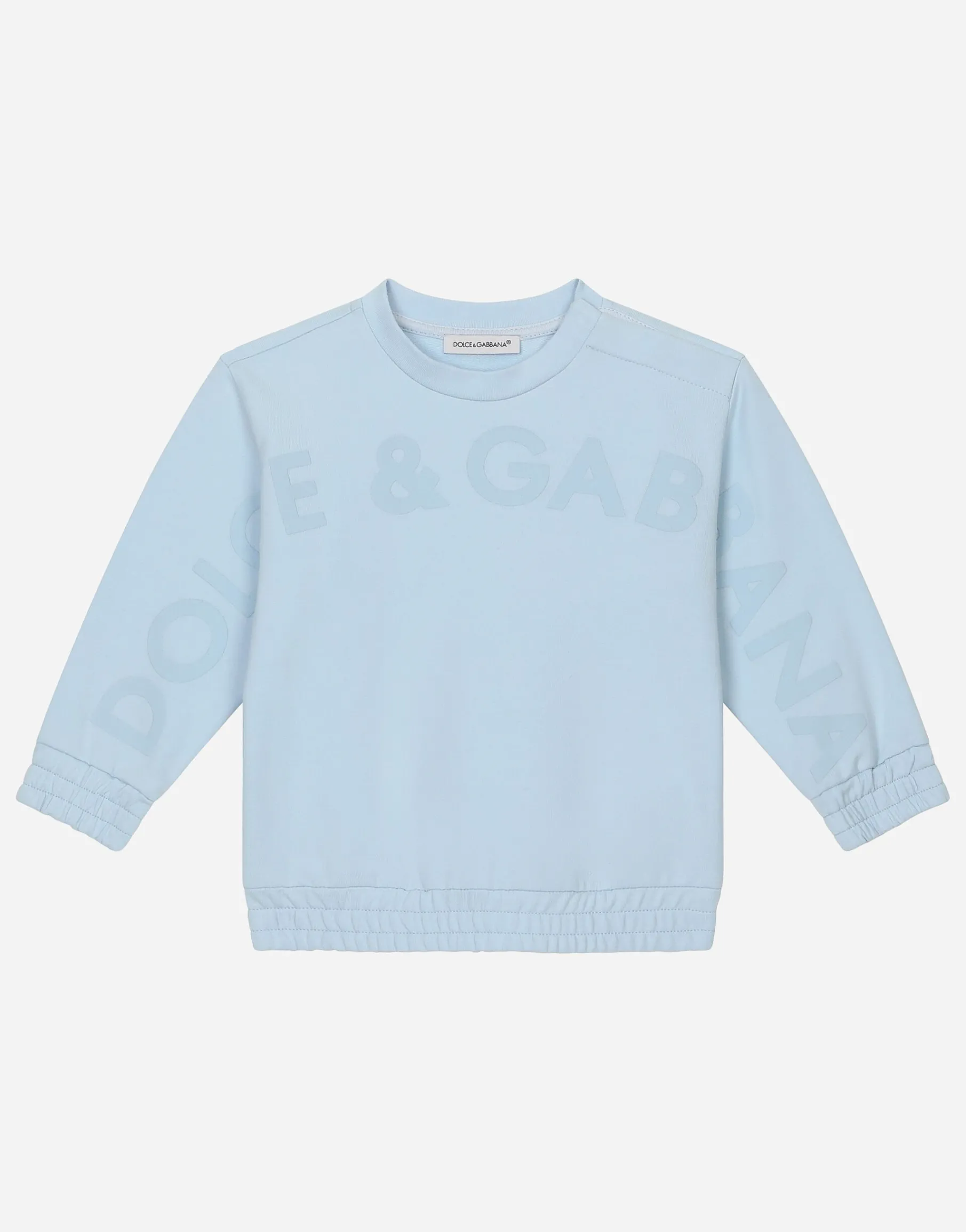 Round-neck sweatshirt with logo print