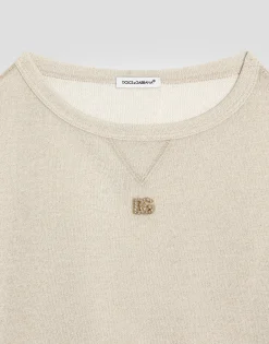 Round-neck sweatshirt with DG logo