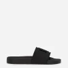 Rubber beachwear sliders with DG logo