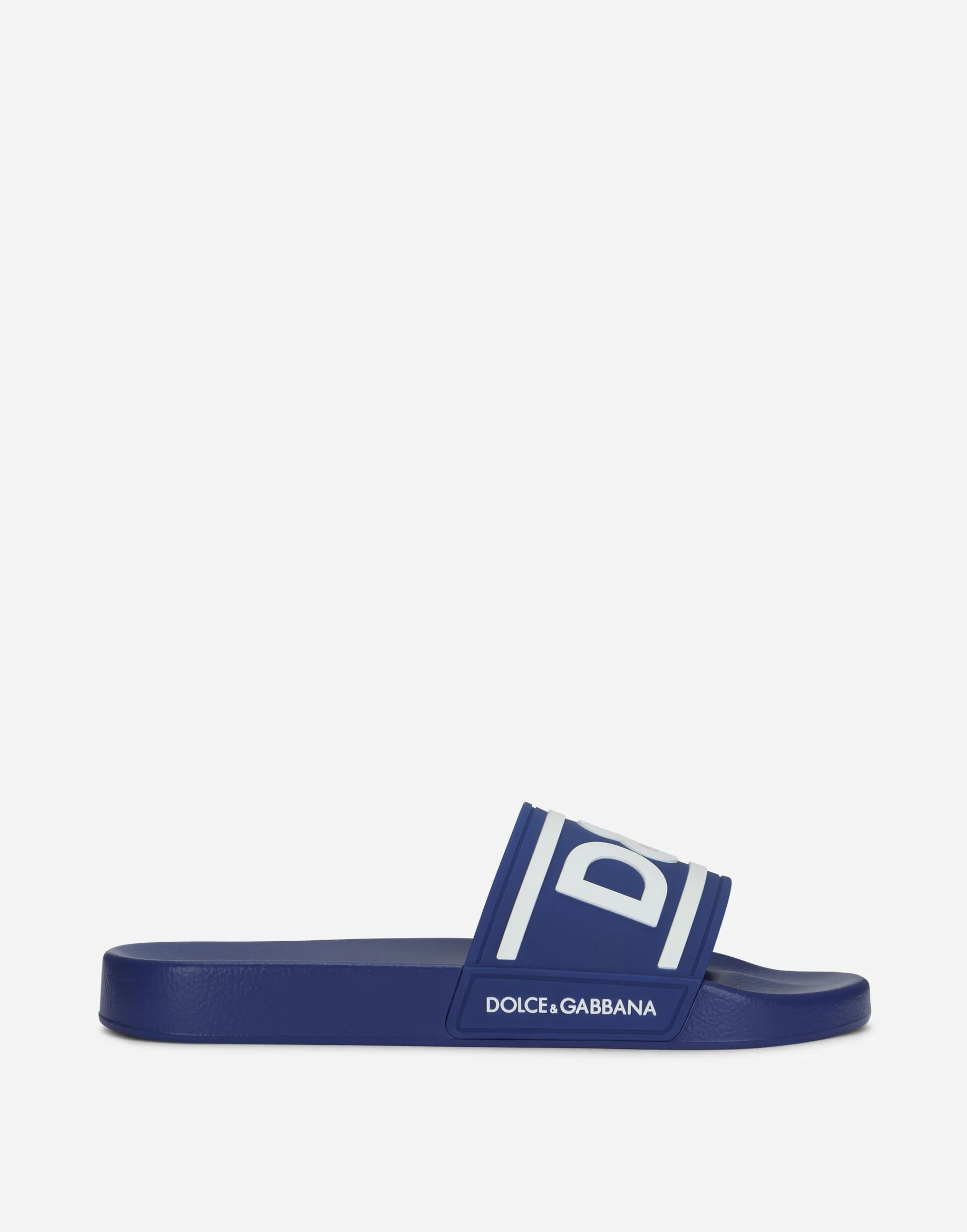 Rubber beachwear sliders with DG logo