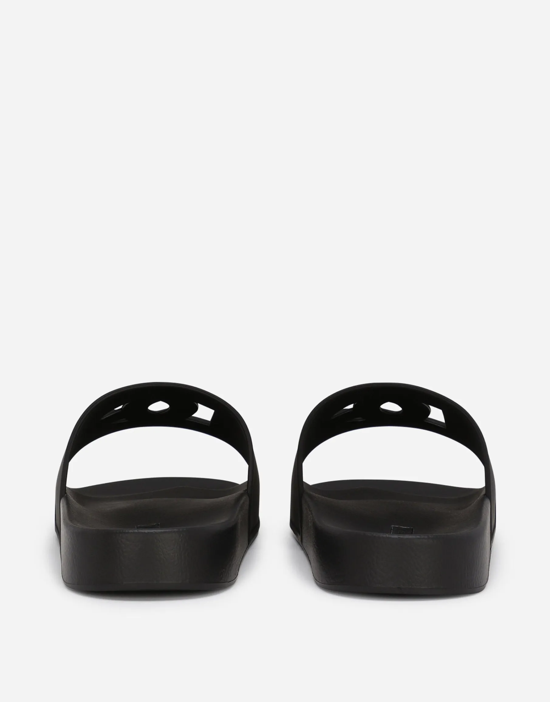 Rubber beachwear sliders with DG logo