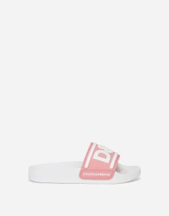 Rubber sliders with logo print