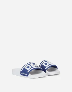 Rubber sliders with logo print