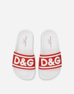 Rubber sliders with logo print