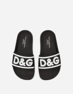 Rubber sliders with logo print