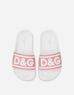 Rubber sliders with logo print