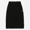 Rush-stitch skirt with side slit