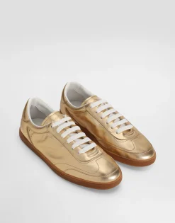 Saint Tropez foiled leather sneakers