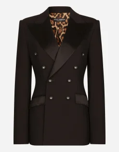 Satin and duchesse tuxedo jacket