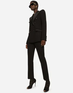 Satin and duchesse tuxedo jacket