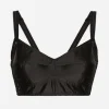 Satin and lace bralette top