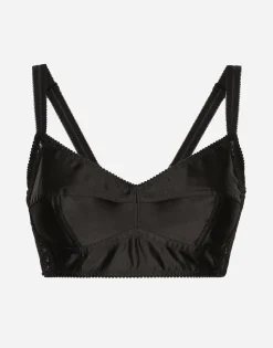 Satin and lace bralette top