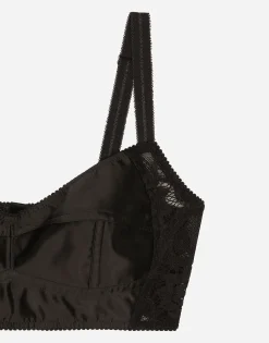Satin and lace bralette top