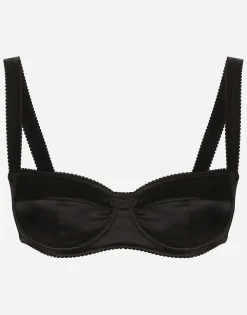 Satin balconette bra