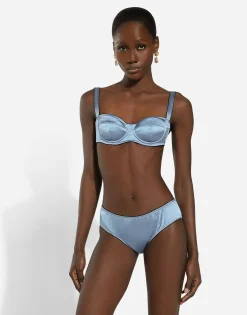 Satin balconette bra