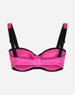 Satin balconette bra
