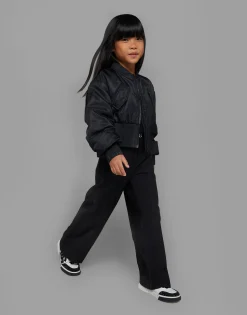 Satin bomber jacket with tag