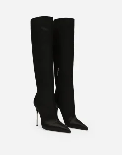 Satin boots