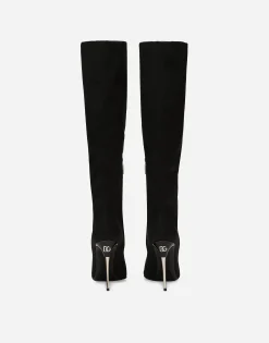 Satin boots