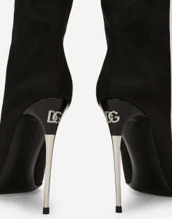 Satin boots