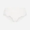 Satin briefs with lace detailing