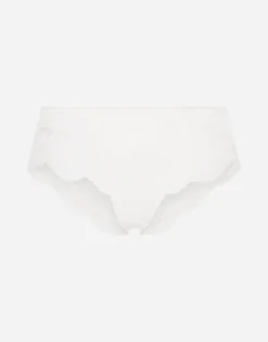 Satin briefs with lace detailing