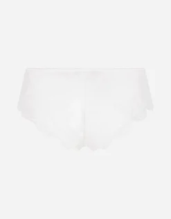 Satin briefs with lace detailing