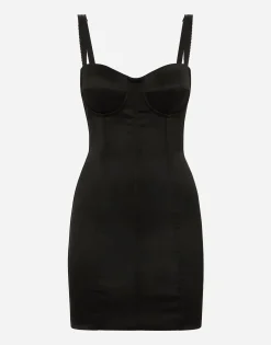 Satin corset minidress