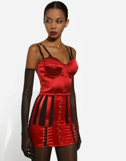 Satin corset top