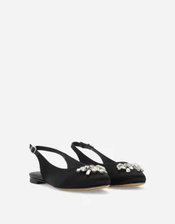 Satin slingbacks
