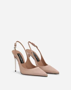 Satin slingbacks