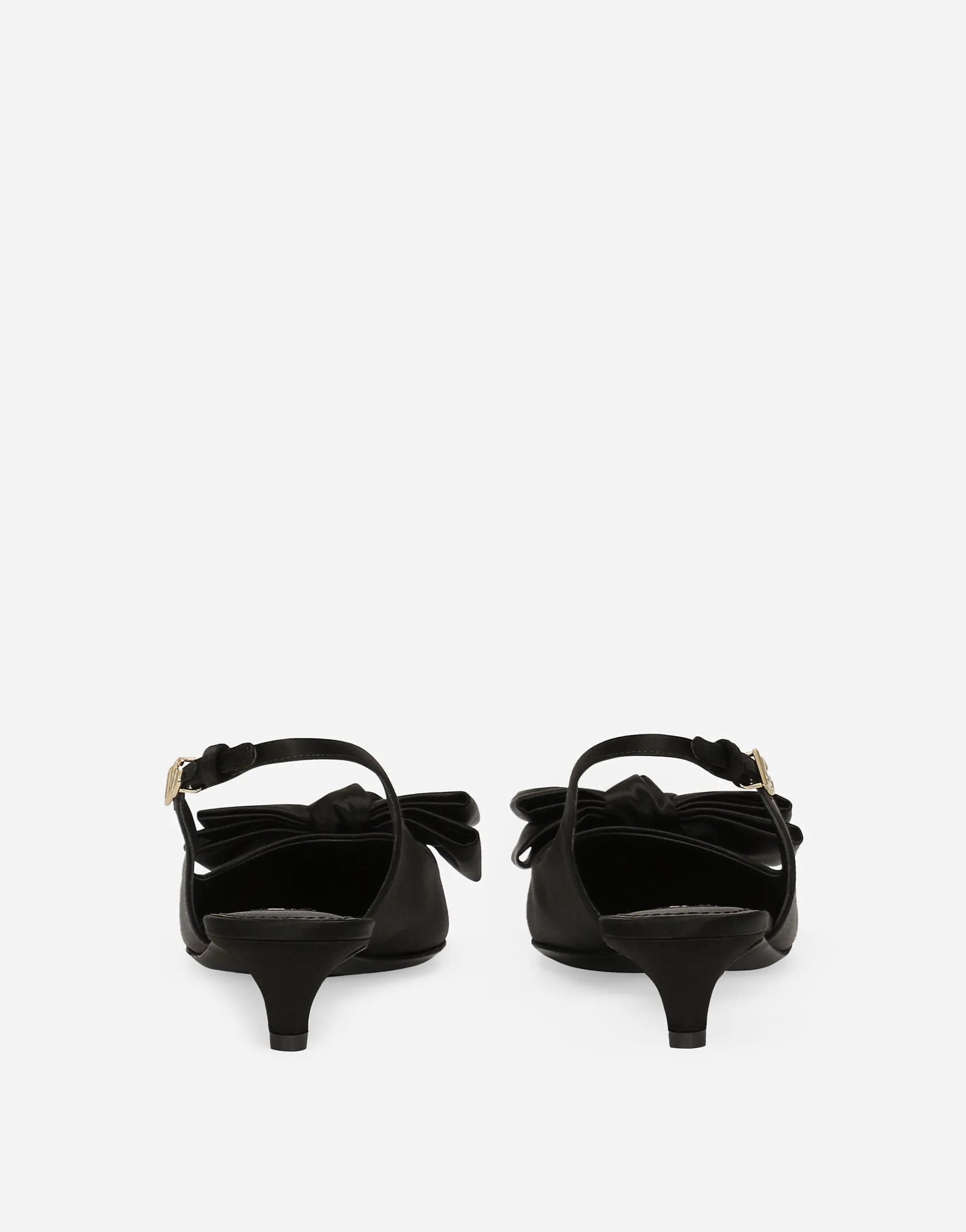 Satin slingbacks with bow detail