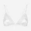 Satin triangle bra with lace detailing