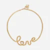 Semi-rigid necklace with “love” lettering